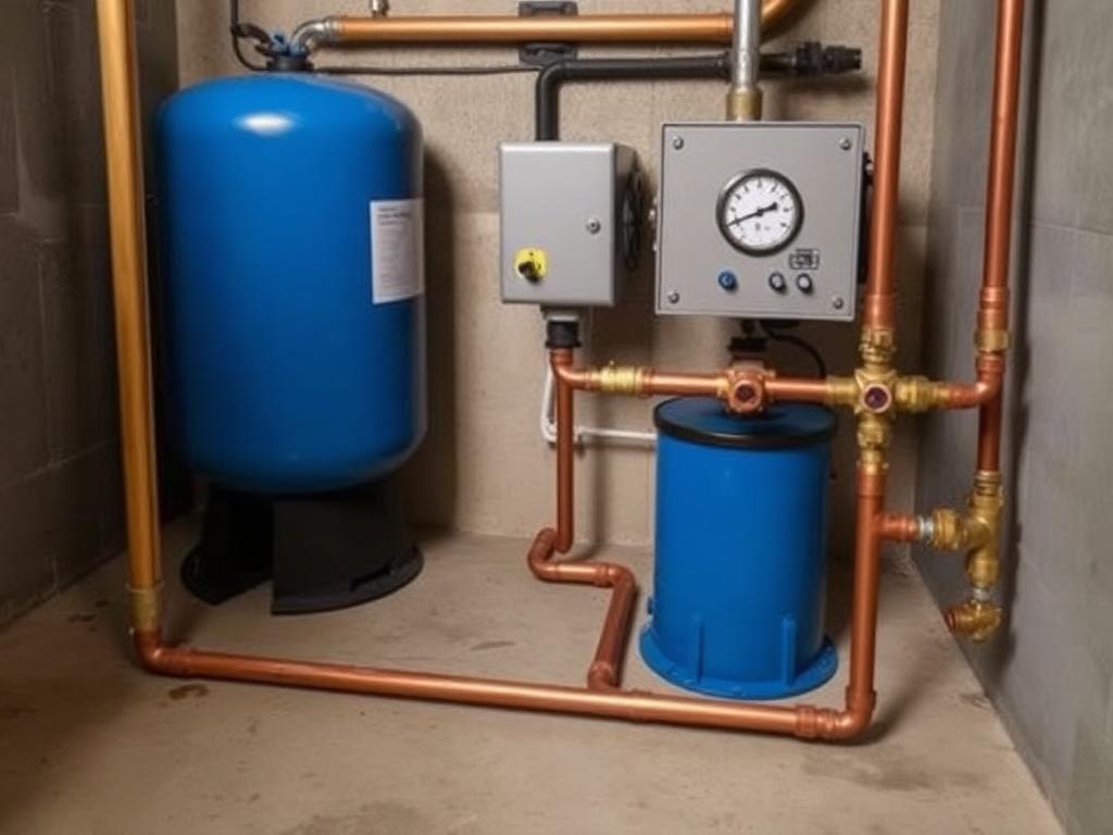 New well pump and pressure tank installation in a Ghent basement