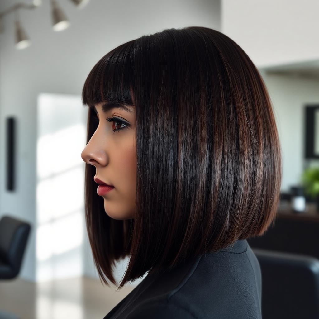 Salon haircut detail